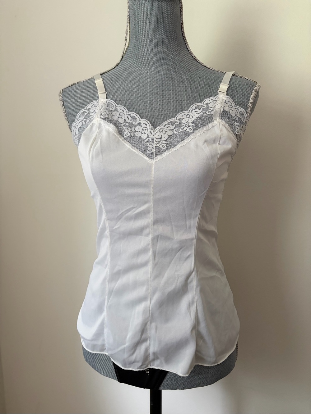 Vintage Figurfit Nylon Lace Trim Camisole Top